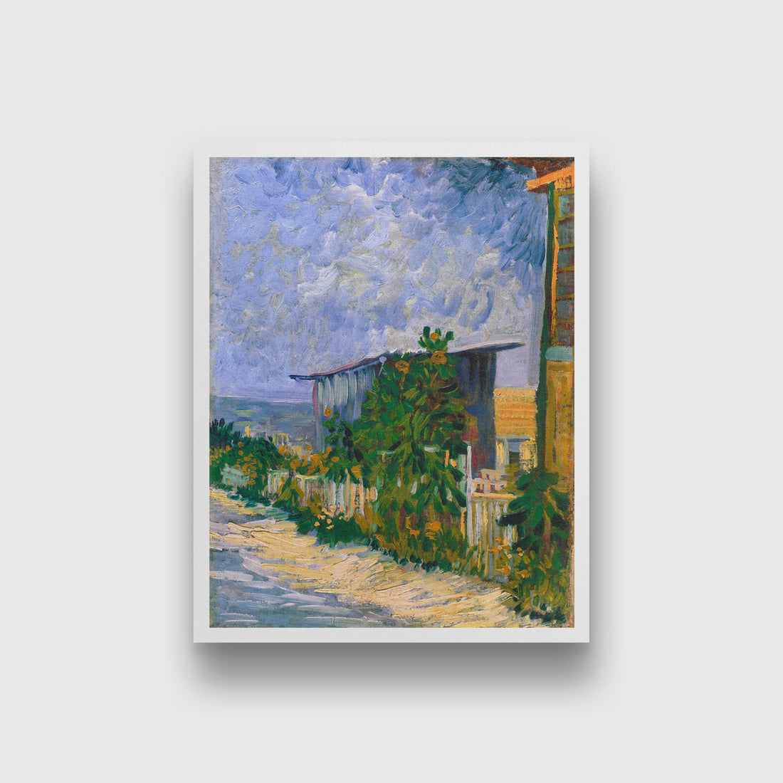 Shelter on Montmartre (1887) famous painting 4 :5 Vertical Premium Wall Art Canvas by MeriDeewar
