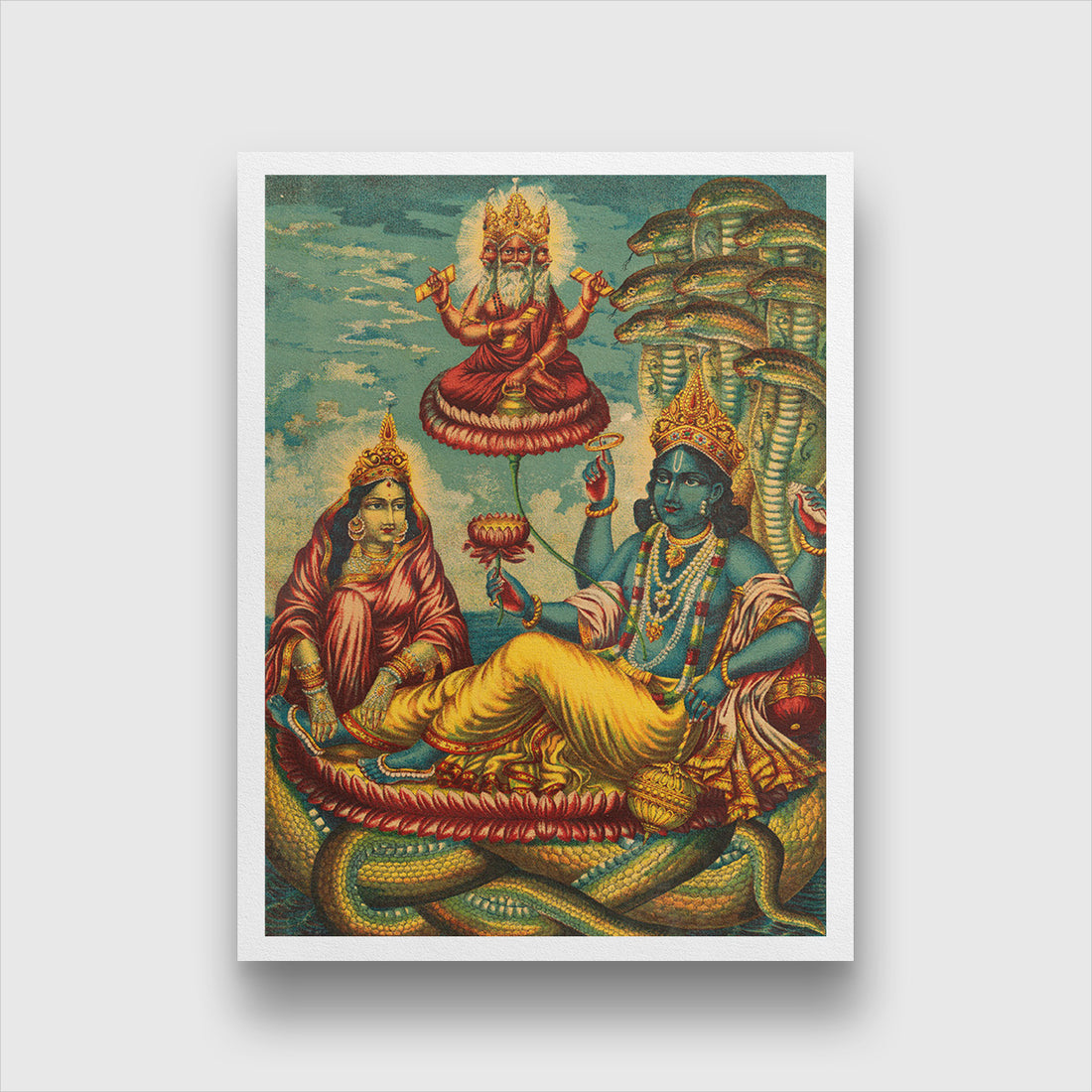 Sheshanarayana Painting 3 : 4 Vertical Premium Wall Art Canvas by MeriDeewar