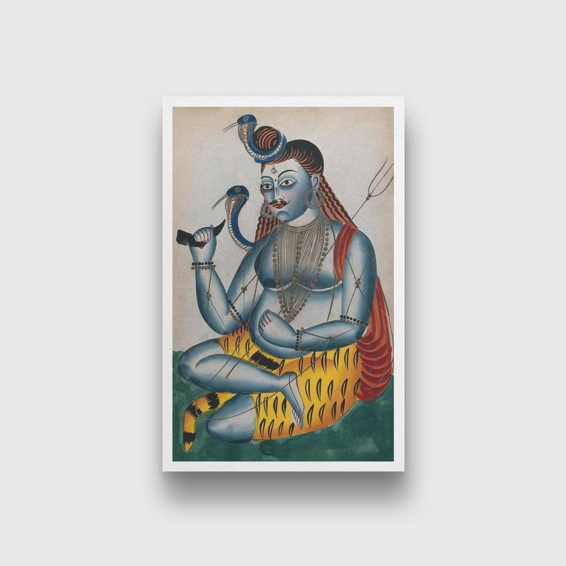 Shiva-and-his-symbols Painting - Meri Deewar 2 : 3 Vertical Premium Wall Art Canvas by MeriDeewar