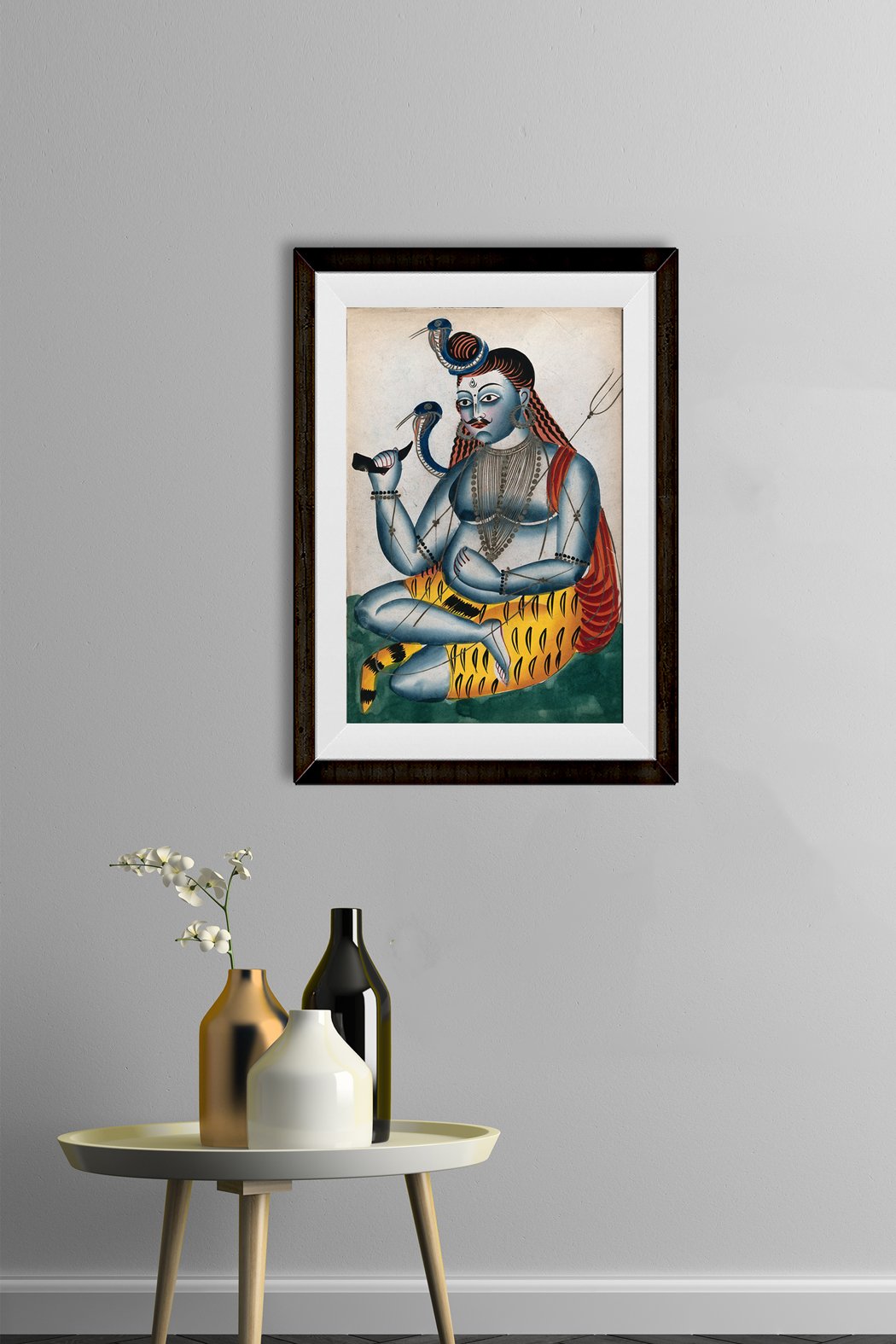 Shiva-and-his-symbols Painting - Meri Deewar 2 : 3 Vertical Premium Wall Art Canvas by MeriDeewar