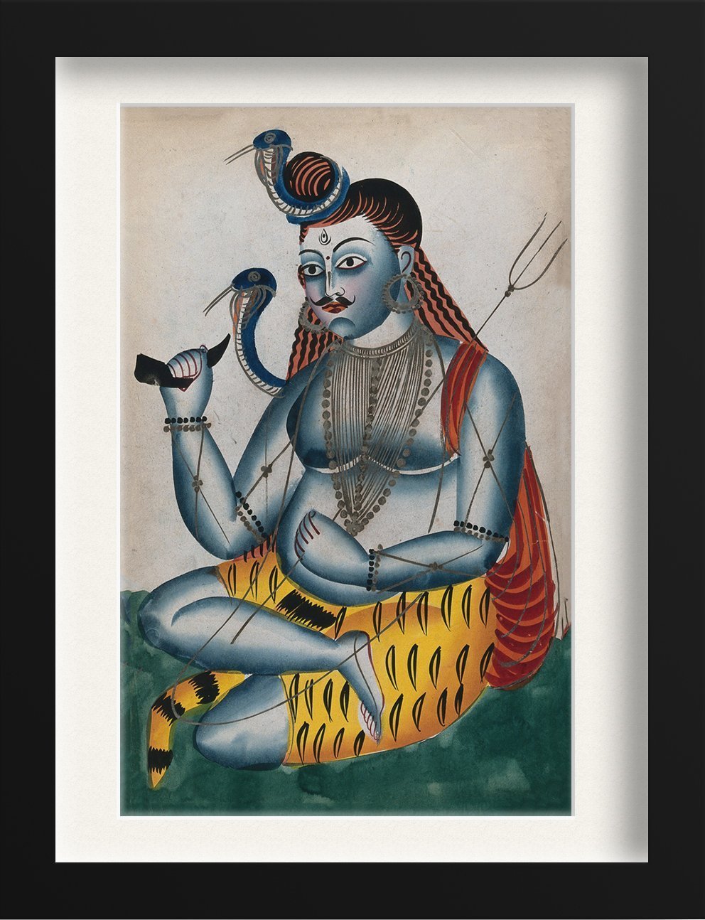 Shiva-and-his-symbols Painting - Meri Deewar 2 : 3 Vertical Premium Wall Art Canvas by MeriDeewar