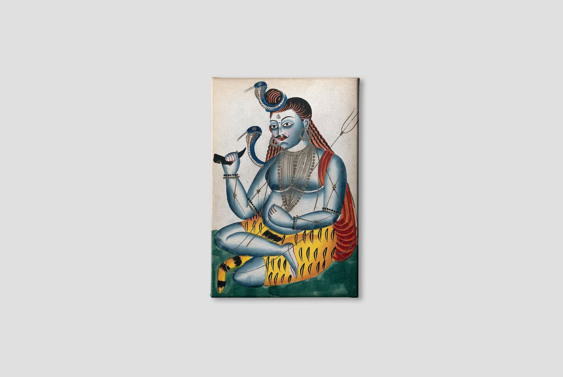 Shiva-and-his-symbols Painting - Meri Deewar 2 : 3 Vertical Premium Wall Art Canvas by MeriDeewar