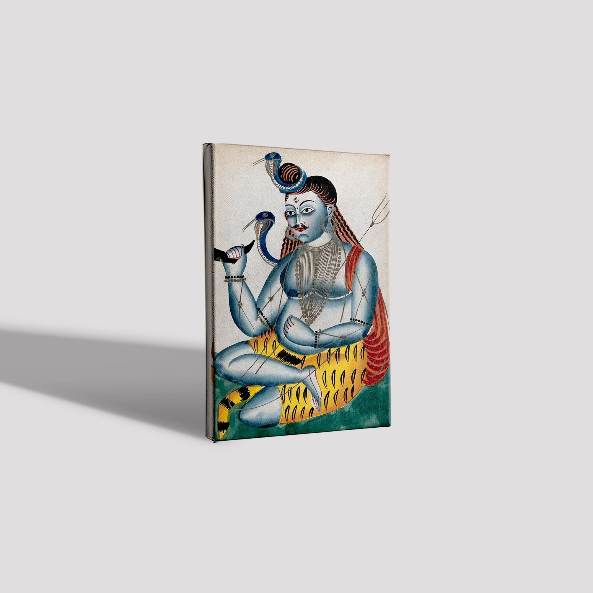 Shiva-and-his-symbols Painting - Meri Deewar 2 : 3 Vertical Premium Wall Art Canvas by MeriDeewar