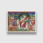 Shiva and Parvati mounted on Nandi bull Painting - Meri Deewar 4 : 3 Horizontal Premium Wall Art Canvas by MeriDeewar
