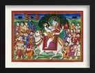 Shiva and Parvati mounted on Nandi bull Painting - Meri Deewar 4 : 3 Horizontal Premium Wall Art Canvas by MeriDeewar