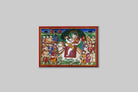 Shiva and Parvati mounted on Nandi bull Painting - Meri Deewar 4 : 3 Horizontal Premium Wall Art Canvas by MeriDeewar