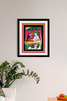 Shiva and Parvati seated with Nandi bull Painting - Meri Deewar 3 : 4 Vertical Premium Wall Art Canvas by MeriDeewar
