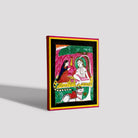 Shiva and Parvati seated with Nandi bull Painting - Meri Deewar 3 : 4 Vertical Premium Wall Art Canvas by MeriDeewar