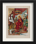 Shiva-begging-from-Annapurna Painting - Meri Deewar 4 X 5.5 Vertical Premium Wall Art Canvas by MeriDeewar