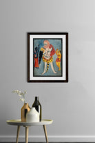 Shiva-carries-Parvati-on-his-back,-flanked-two-other-deities Painting - Meri Deewar 5 : 6 Vertical Premium Wall Art Canvas by MeriDeewar