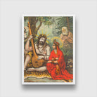 Shiva Gauri Painting 3 : 4 Vertical Premium Wall Art Canvas by MeriDeewar