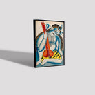 Shiva holding a sitar or tambura Painting - Meri Deewar 2 : 3 Vertical Premium Wall Art Canvas by MeriDeewar