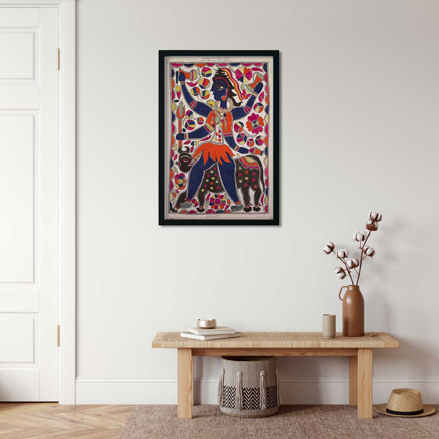 Shiva Painting 2 : 3 Vertical Premium Wall Art Canvas by MeriDeewar