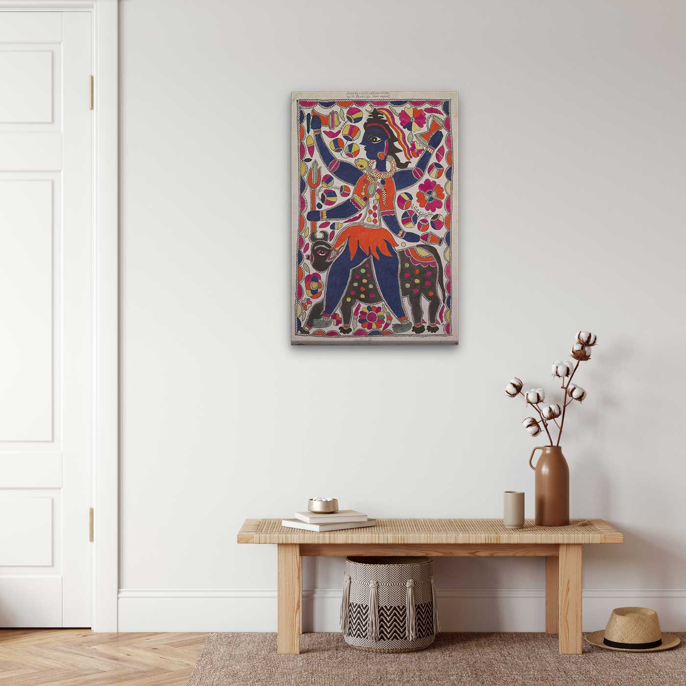 Shiva Painting 2 : 3 Vertical Premium Wall Art Canvas by MeriDeewar