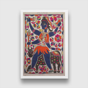 Shiva Painting 2 : 3 Vertical Premium Wall Art Canvas by MeriDeewar
