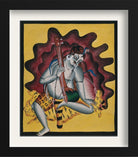 Shiva-sits-on-a-tiger-skin-with-sitar-in-hand Painting - Meri Deewar 5 : 6 Vertical Premium Wall Art Canvas by MeriDeewar