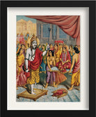 Shiva-waiting-for-the-arrival-of-his-bride-Parvati Painting - Meri Deewar 3 : 4 Vertical Premium Wall Art Canvas by MeriDeewar