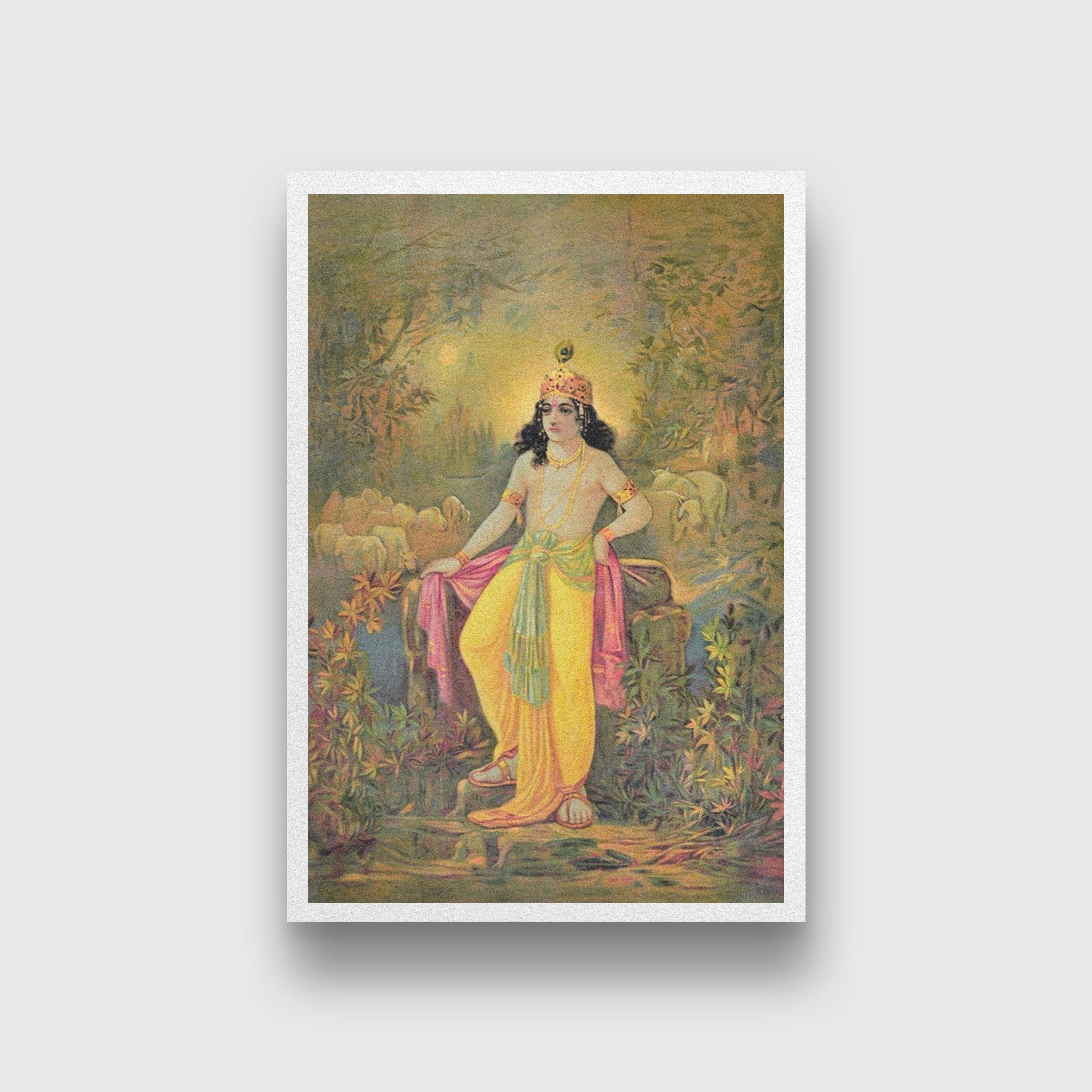 Shree Shyamsundar Painting - Meri Deewar 3 : 4.2 Vertical Premium Wall Art Canvas by MeriDeewar