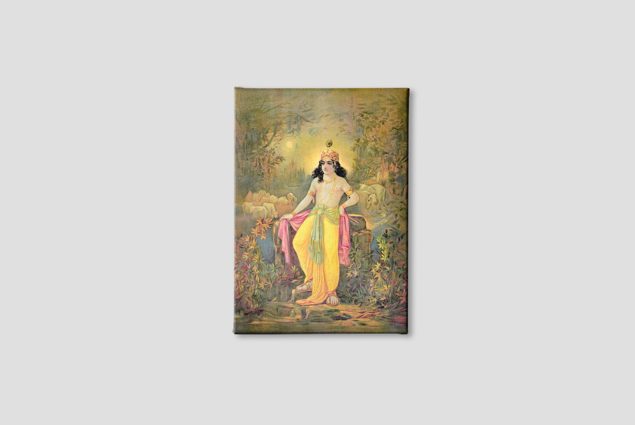 Shree Shyamsundar Painting - Meri Deewar 3 : 4.2 Vertical Premium Wall Art Canvas by MeriDeewar