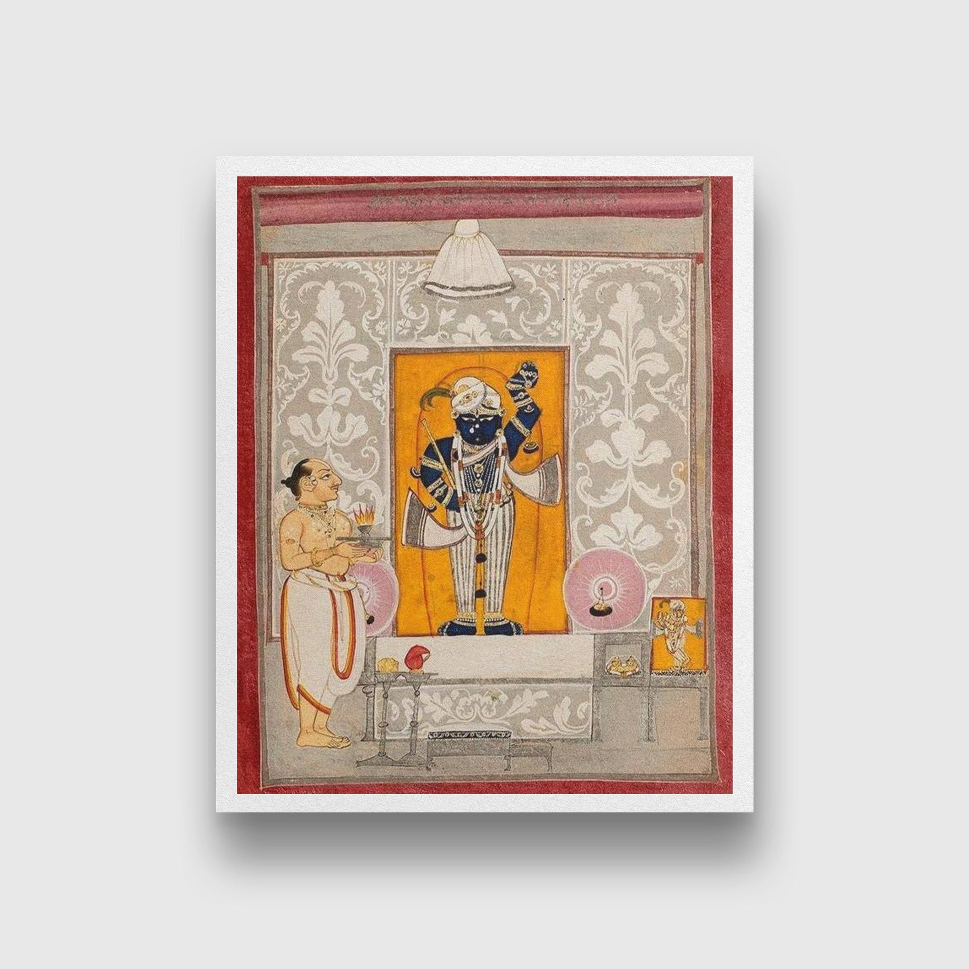 Shrinathji 2 Painting - Meri Deewar 4 :5 Vertical Premium Wall Art Canvas by MeriDeewar