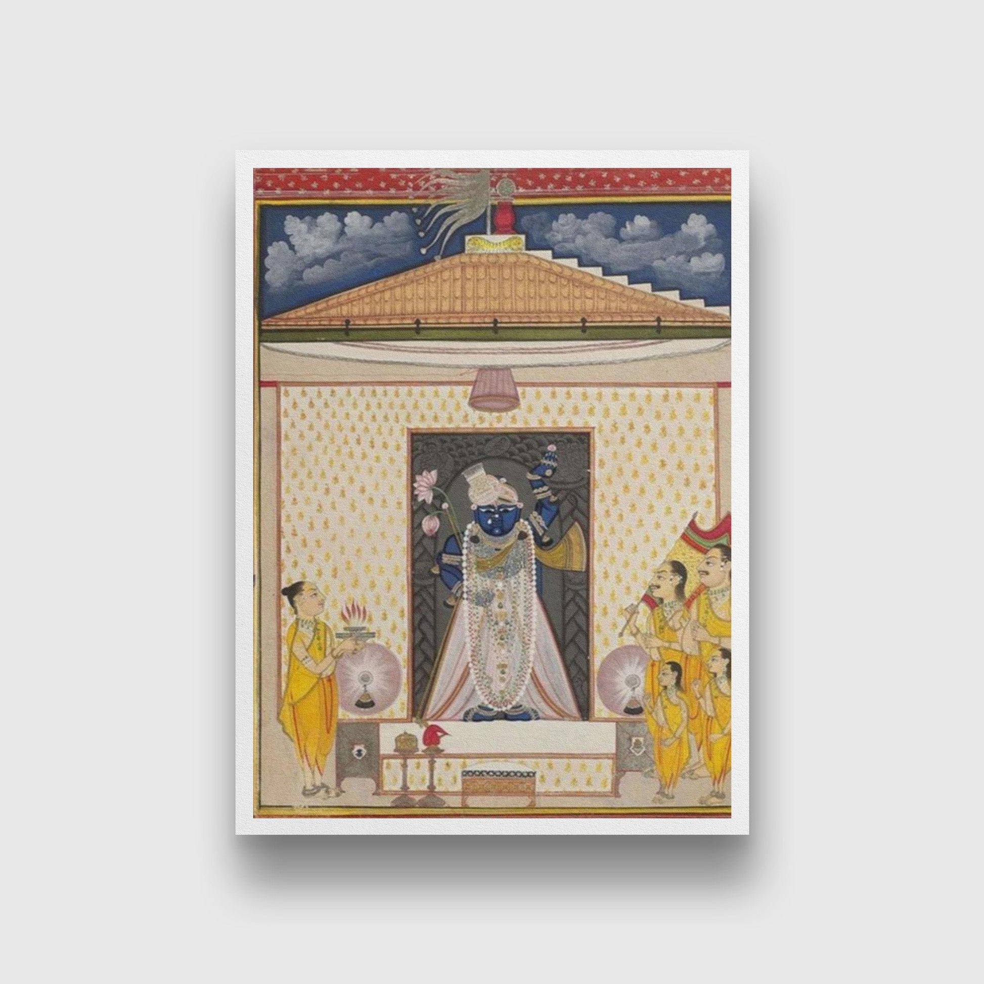 Shrinathji Painting - Meri Deewar 3 : 4 Vertical Premium Wall Art Canvas by MeriDeewar