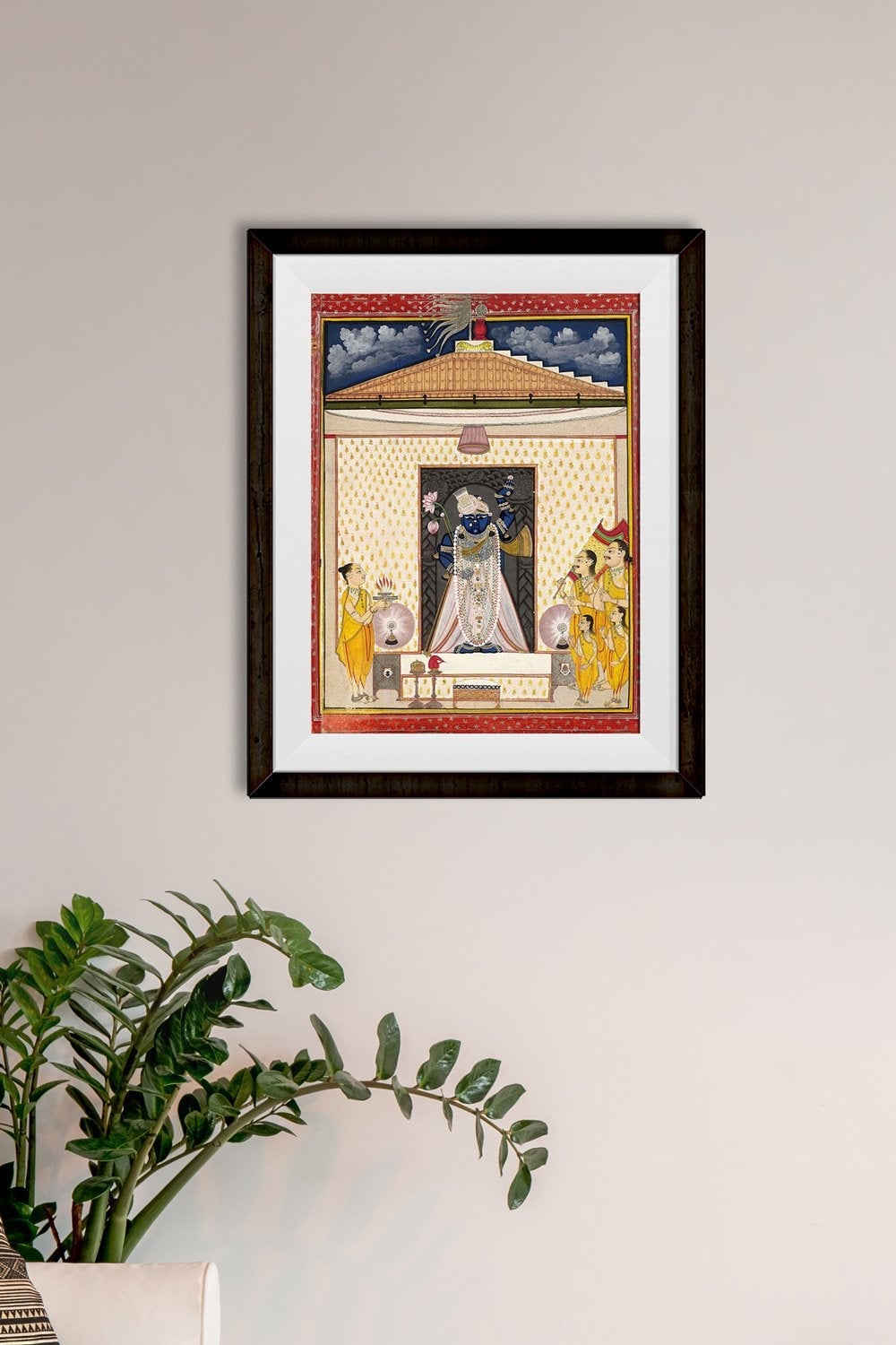 Shrinathji Painting - Meri Deewar 3 : 4 Vertical Premium Wall Art Canvas by MeriDeewar