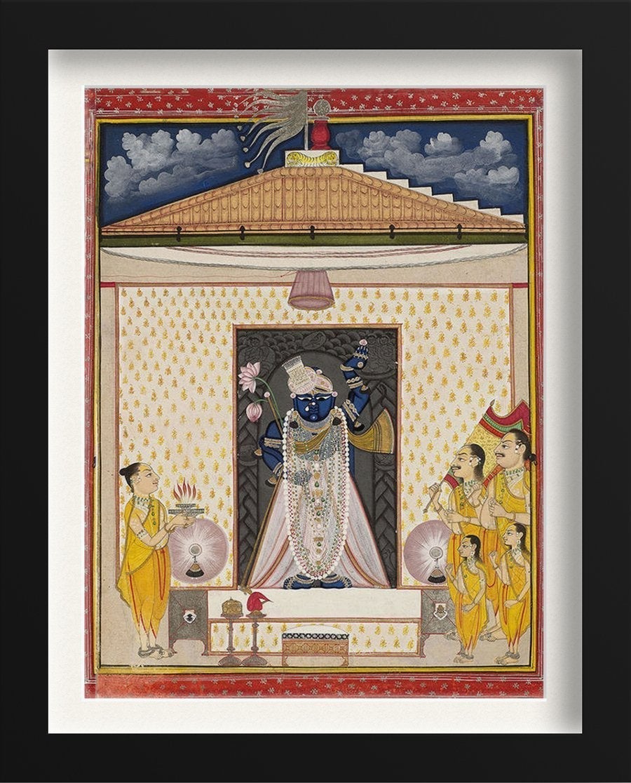 Shrinathji Painting - Meri Deewar 3 : 4 Vertical Premium Wall Art Canvas by MeriDeewar