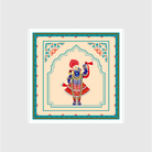 Shrinathji Rajbhog Swaroop Pichwai Krishna Painting - Meri Deewar 1 : 1 Square Premium Wall Art Canvas by MeriDeewar