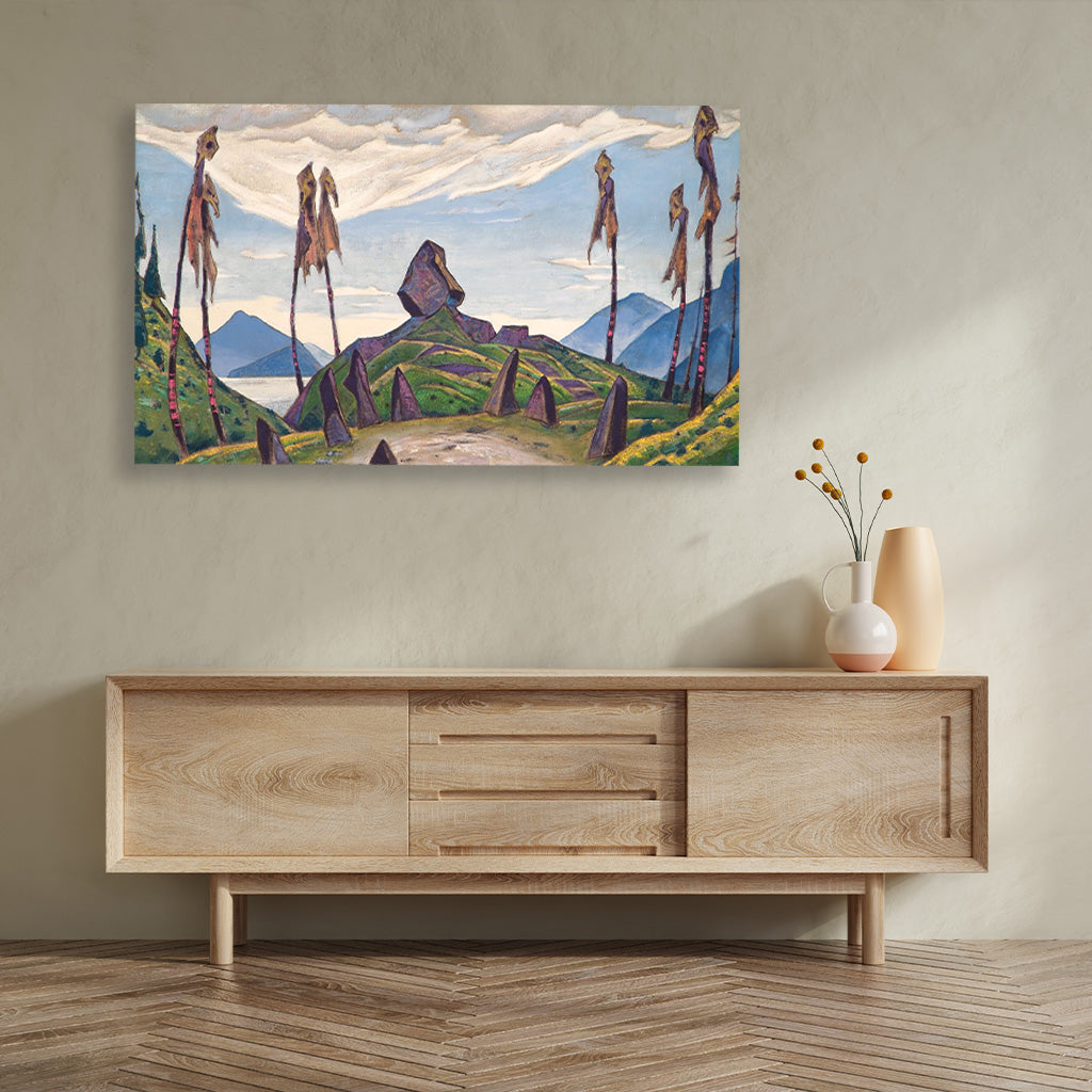 Shrine of Dreams Painting - Meri Deewar 3 : 2 Horizontal Premium Wall Art Canvas by MeriDeewar