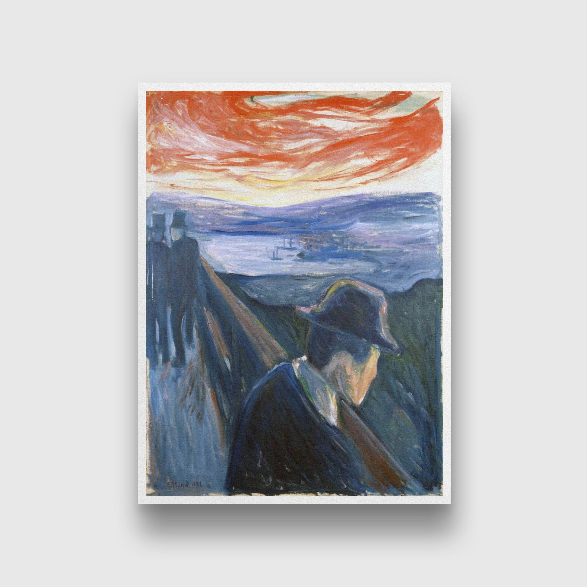 Sick mood at sunset despair Painting - Meri Deewar 3 : 4 Vertical Premium Wall Art Canvas by MeriDeewar