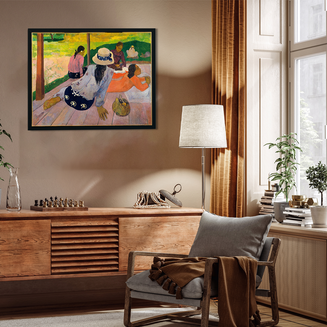 Siesta Painting 4 : 3 Horizontal Premium Wall Art Canvas by MeriDeewar