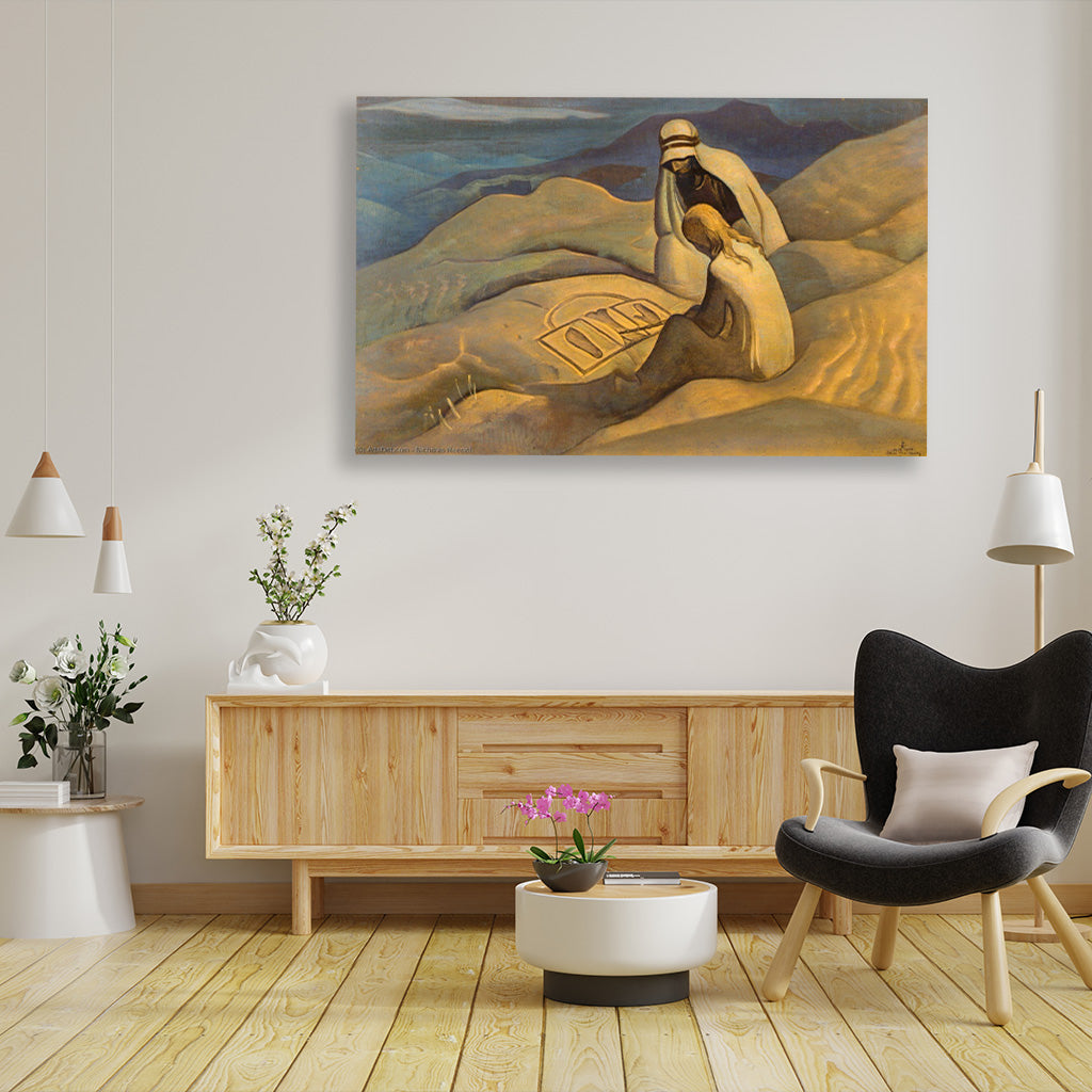 Sings Of Christ Painting - Meri Deewar 3 : 2 Horizontal Premium Wall Art Canvas by MeriDeewar