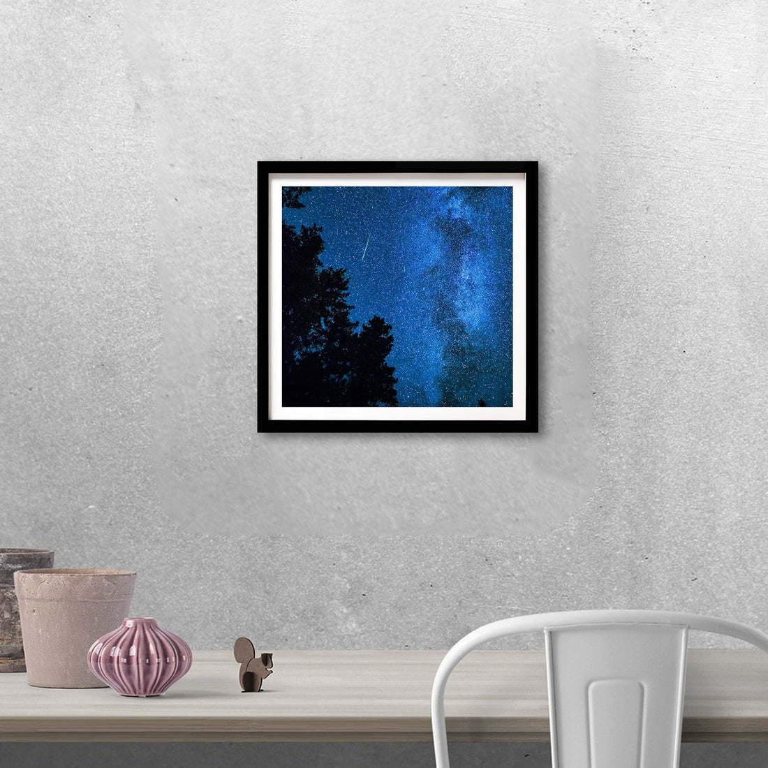Sky Full of twinkles Painting - Meri Deewar 1 : 1 Square Premium Wall Art Canvas by MeriDeewar