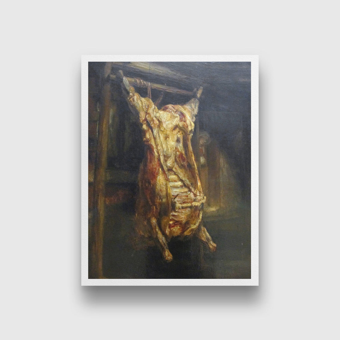 Slaugtered Ox Painting - Meri Deewar 3 : 4 Vertical Premium Wall Art Canvas by MeriDeewar
