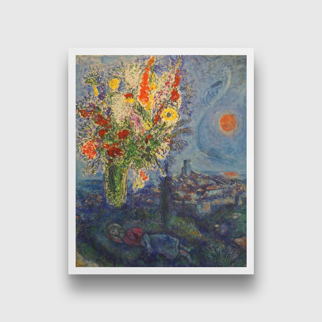 sleeping woman with flowers Painting - Meri Deewar 4 :5 Vertical Premium Wall Art Canvas by MeriDeewar