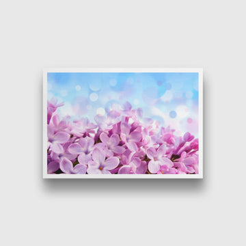Small Pink Flowers Painting - Meri Deewar 3 : 2 Horizontal Premium Wall Art Canvas by MeriDeewar