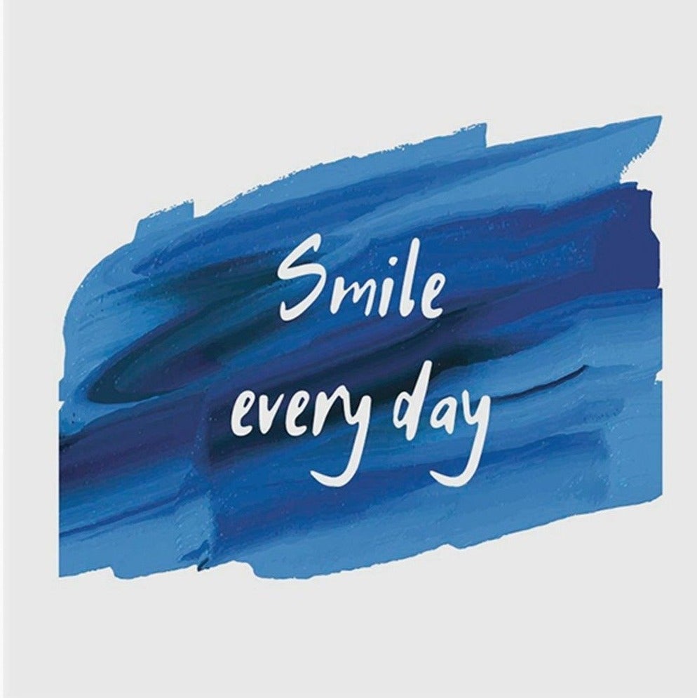 Smile everyday Art Painting - Meri Deewar 1 : 1 Square Premium Wall Art Canvas by MeriDeewar