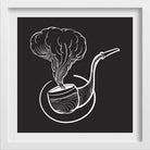 Smoking pipe Hand drawing Painting - Meri Deewar 1 : 1 Square Premium Wall Art Canvas by MeriDeewar