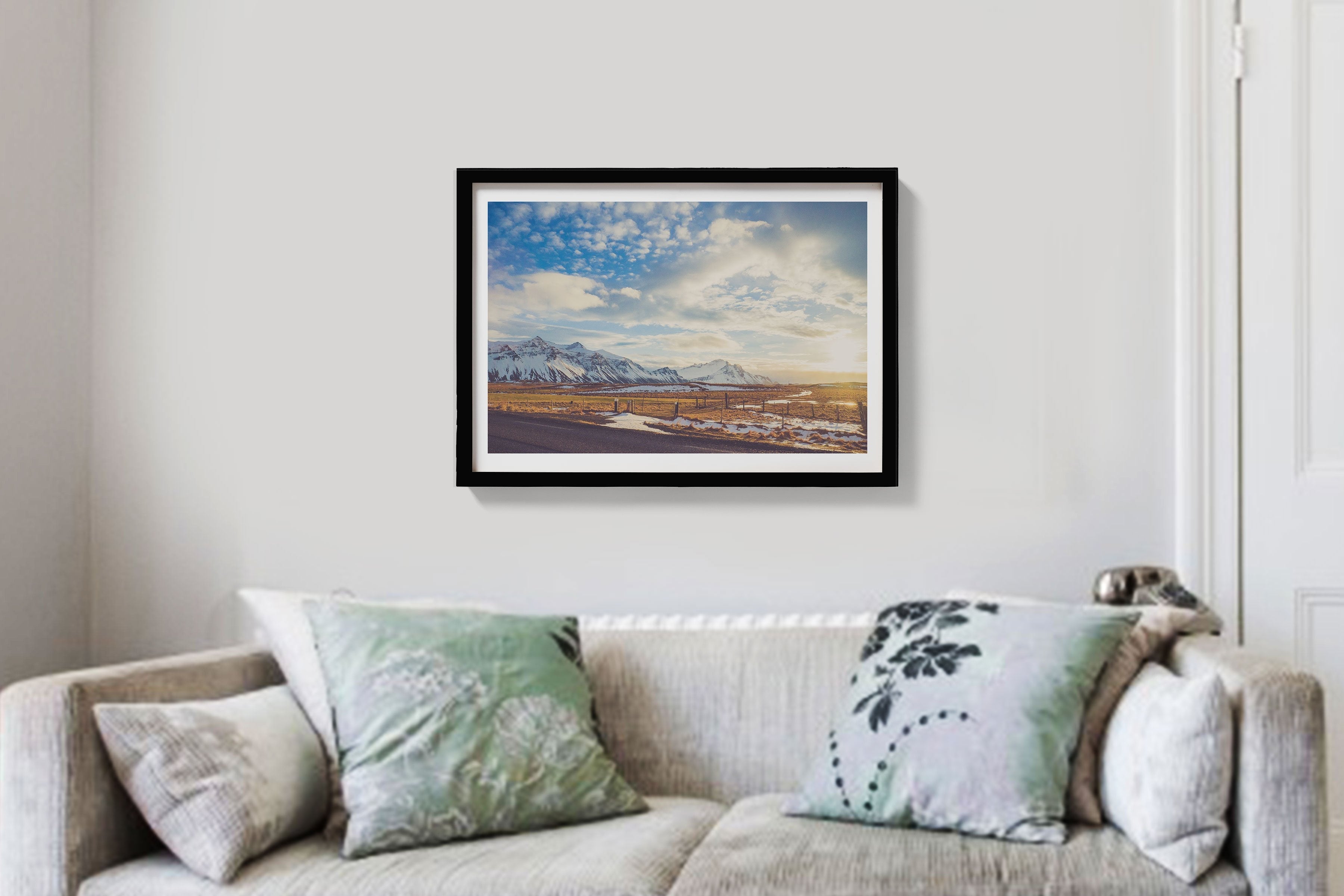 Snow clad peaks Painting - Meri Deewar 3 : 2 Horizontal Premium Wall Art Canvas by MeriDeewar