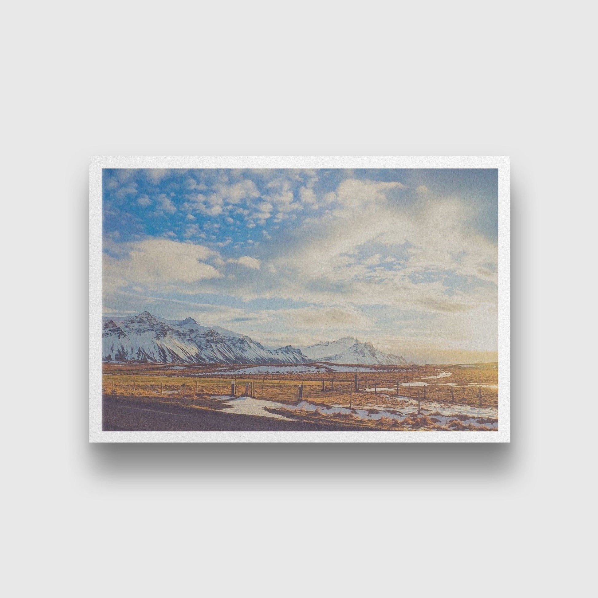 Snow clad peaks Painting - Meri Deewar 3 : 2 Horizontal Premium Wall Art Canvas by MeriDeewar