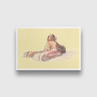 Sphinx Of Giza Illustration Painting -  Meri Deewar 3 : 2 Horizontal Premium Wall Art Canvas by MeriDeewar