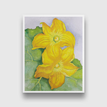 Squash Blossoms Painting - Meri Deewar 3 : 4 Vertical Premium Wall Art Canvas by MeriDeewar