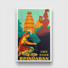 Sree dham brindaban Uttar Pradesh  Vintage poster 2 : 3 Vertical Premium Wall Art Canvas by MeriDeewar