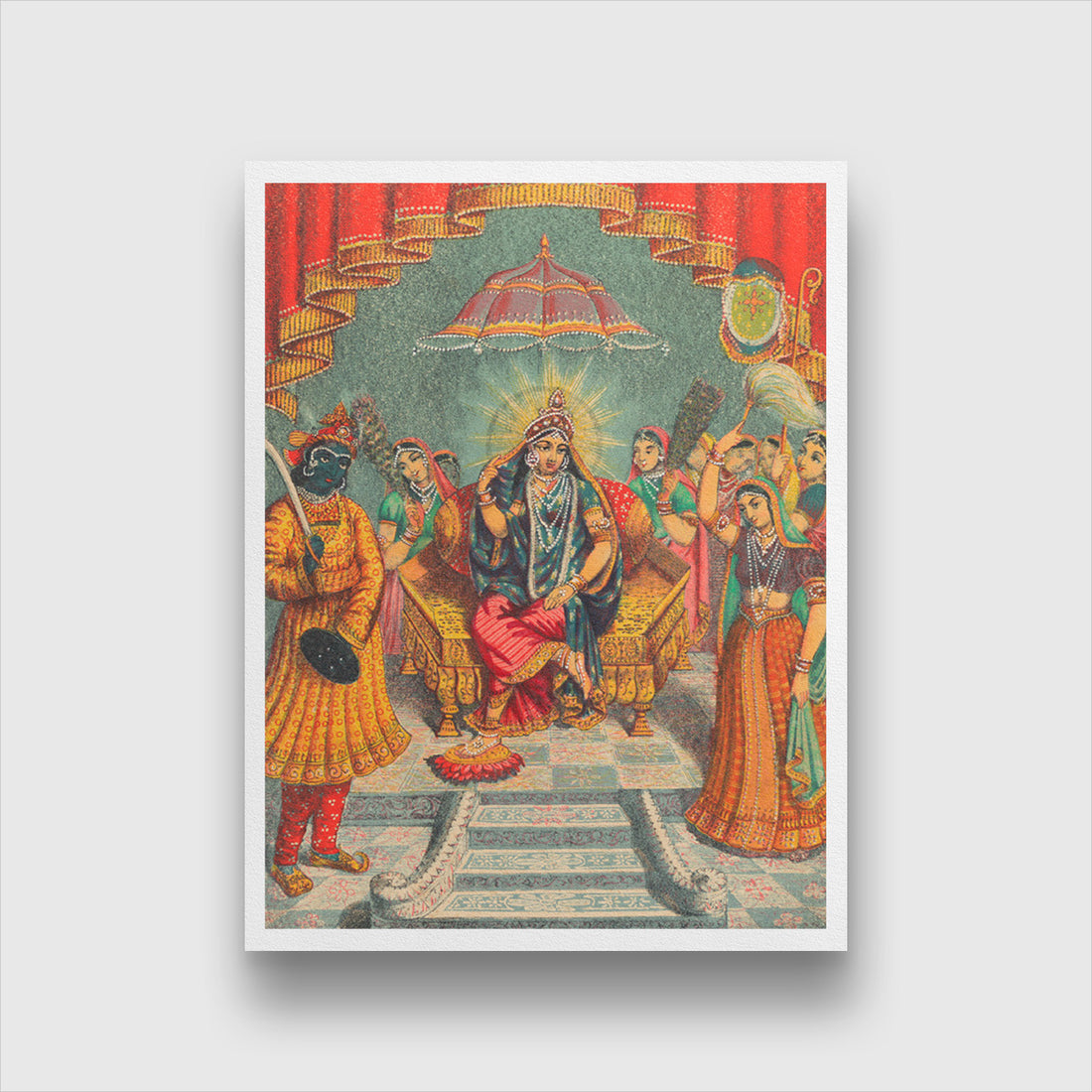 Sri Rai Raja Painting 3 : 4 Vertical Premium Wall Art Canvas by MeriDeewar