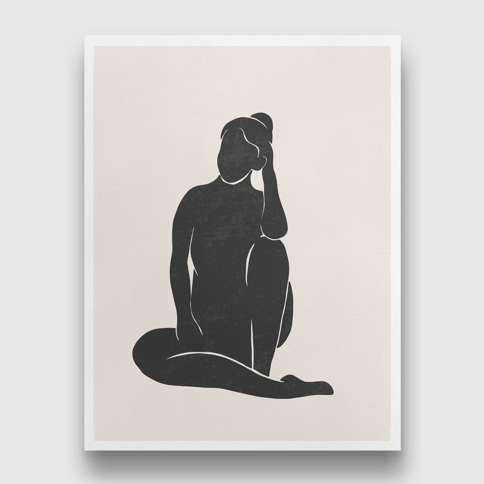 Stance Black Painting 4 X 5.5 Vertical Premium Wall Art Canvas by MeriDeewar