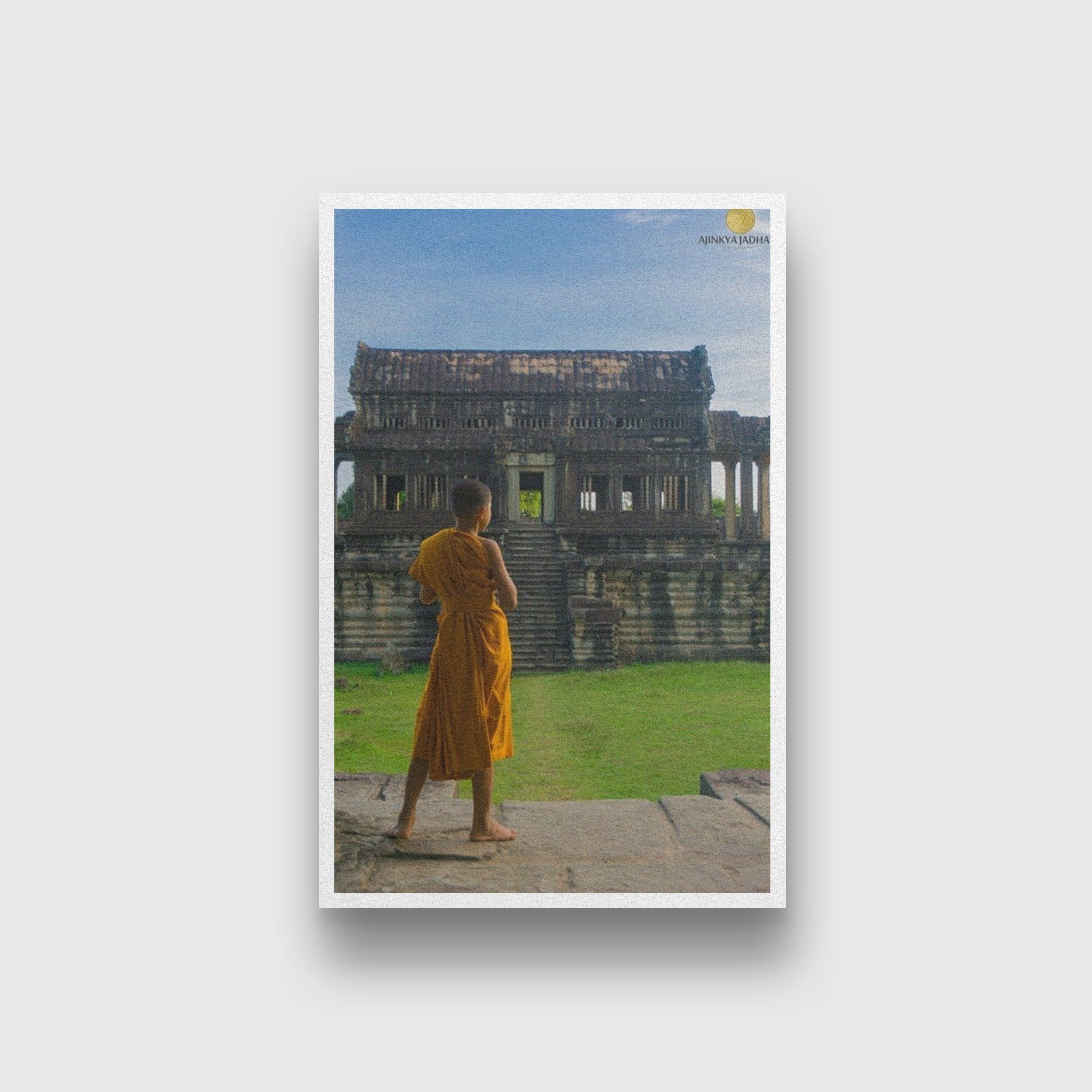 Standing Boy Painting - Meri Deewar 2 : 3 Vertical Premium Wall Art Canvas by MeriDeewar