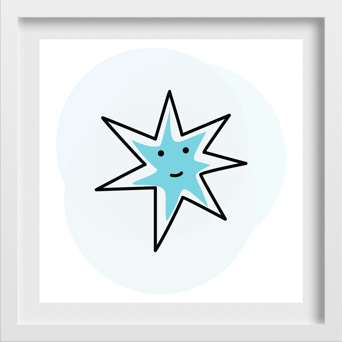 Star Painting - Meri Deewar 1 : 1 Square Premium Wall Art Canvas by MeriDeewar
