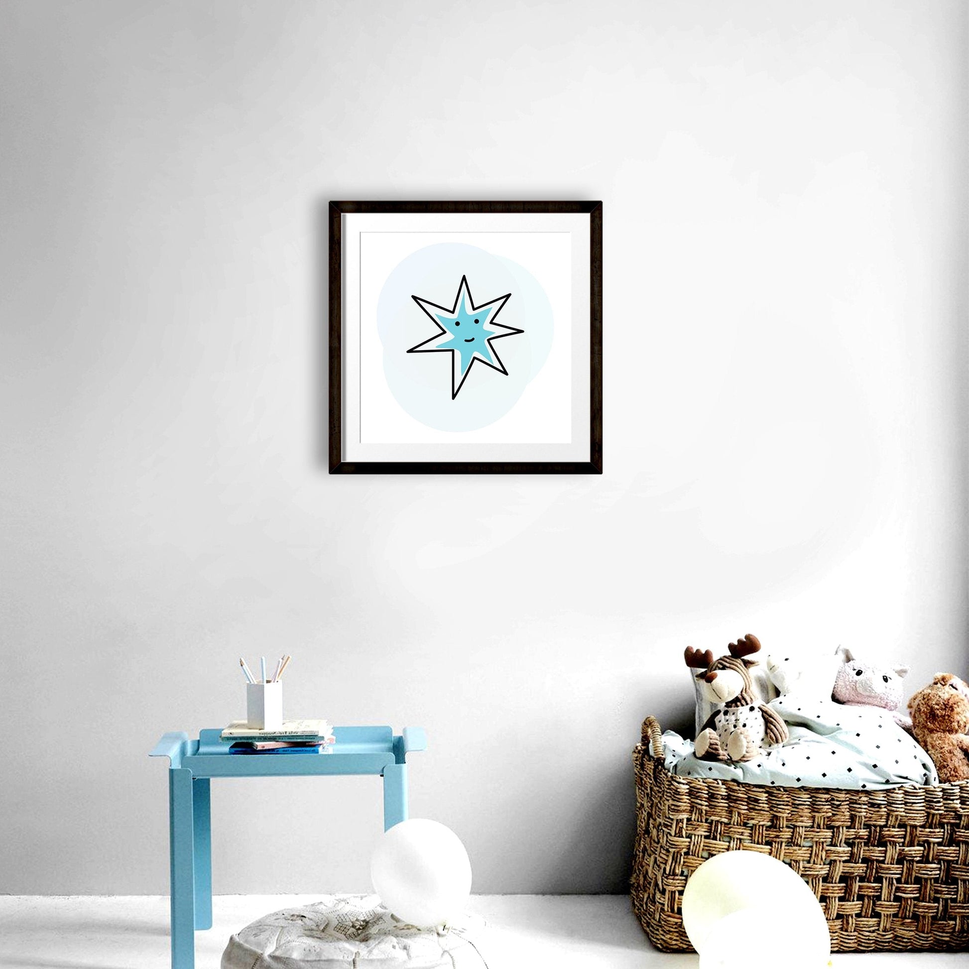 Star Painting - Meri Deewar 1 : 1 Square Premium Wall Art Canvas by MeriDeewar
