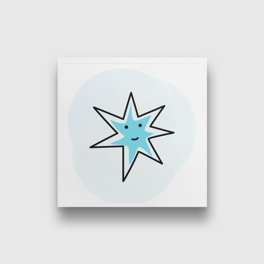 Star Painting - Meri Deewar 1 : 1 Square Premium Wall Art Canvas by MeriDeewar