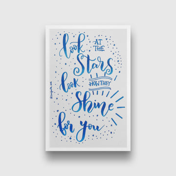 Stars Shining for you Art Painting - Meri Deewar 2 : 3 Vertical Premium Wall Art Canvas by MeriDeewar